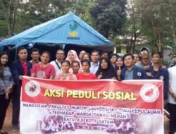 Mahasiswa Fakultas Hukum Unrika galang dana Bantu Korban kebakaran di Danau Merah