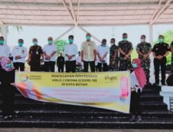 bright PLN Batam Berikan Bantuan Wastafel Portable dan Hand Sanitizer Cegah Covid 19