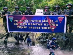 Pastikan Tidak Bergeser, TNI Gelar Patroli Patok Batas Negara RI-PNG
