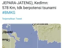 Gempa 6,1 SR Mengguncang Jepara Tapi Warga Tidak Merasakan