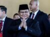 Prabowo Tertawa Saat Ditanya Tentang Reshuffle