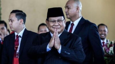 Prabowo Tertawa Saat Ditanya Tentang Reshuffle