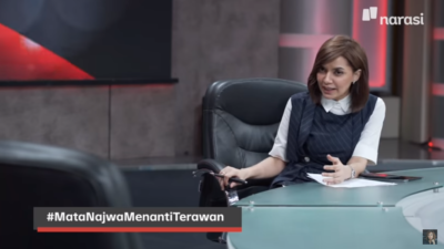Bikin Merinding, Najwa Shihab Monolog Dengan Kursi Kosong Yang Mewakili Menkes Terawan