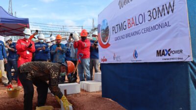 Bright PLN Batam dan Maxpower Indonesia Lakukan Ground Breaking PLTMG Baloi 30 MW