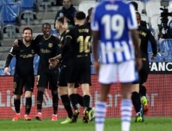 Rayakan Laga Terbanyak, Lionel Messi Bawa Barcelona Menang Lawan Sociedad