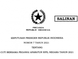 Jokowi Keluarkan Keppres Cuti Bersama Pegawai ASN Tahun 2021