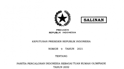 Presiden Terbitkan Keppres Pencalonan Tuan Rumah Olimpiade 2032