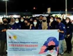 Bem FEB Unrika Sasar Pembagian Masker di Tiban Center Sekupang