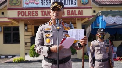 Kapolres Tanjung Balai Pimpin Apel Operasi Ketupat Toba 2021