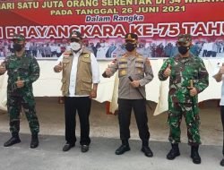 Bupati Karimun Tinjau Vaksinasi di Polres Karimun