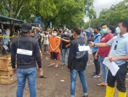 21 Adegan Rekonstruksi Jelaskan Kejadian Pembunuhan Jukir di Pasar Tos 3000 Samarinda Batam