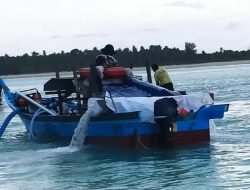 Perahu Bantuan Pemkab Bangka Lakukan Tambang Ilegal di Perairan Matras