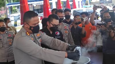 Polres Karimun Musnakan Barang Bukti Narkoba Seberat 6.304,59 Gram Sabu