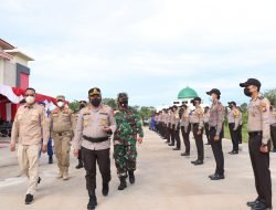 Sukseskan Pilkades, Polres Meranti Gelar Apel Pergeseran Pasukan