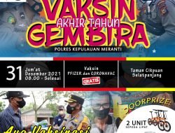 Polres Meranti Gelar Vaksinasi Gembira Akhir Tahun Berhadiah 2 Unit Sepeda Lipat