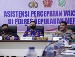 Dir Polairud Polda Riau Pimpin Rakor Akselerasi Vaksinasi di Meranti