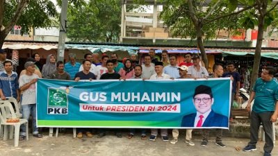 Pedagang Kaki Lima Pasar Jodoh Batam Deklarasikan Gus Muhaimin Calon Presiden 2024