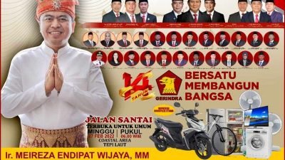 Partai Gerindra Kepri Gelar Jalan Santai ‘Bertabur Hadiah’ di Karimun