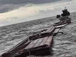 Satpolairud Meranti Amankan Belasan Kubik Kayu Ilog