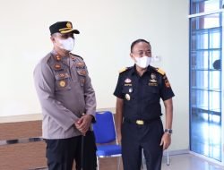 KAPOLRES Karimun Tinjau Pelaksaan Vaksin Presisi Di Kanwil DJBC Khusus Kepri