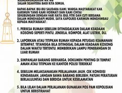 Himbauan Kapolres Karimun Menjelang Mudik