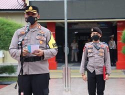 Apel Gelar Pasukan Operasi Patuh Seligi 2022 Dalam Rangka HUT Bhayangkara di Polres Karimun