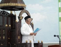 Sholat Idul Adha di Masjid Jami’Baiturrahim Tarempa, Ansar Didaulat Sebagai Khatib