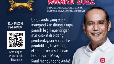 Daftar Sekarang, Kamu Layak Dapat Anugerah Semangat Kepri Award 2022