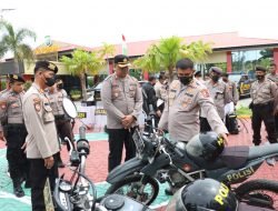 Puslitbang Polri Evaluasi Peralatan Dalmas dan PHH Polri di Polres Karimun.