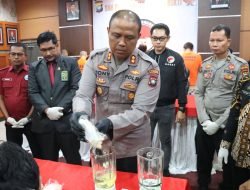 Satresnarkoba Polres Karimun Gelar Pemusnahan Barang Bukti Narkotika Jenis Pil Ekstasi Sebanyak 4390