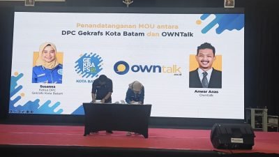 Gekrafs Kota Batam Jalin MoU Dengan Kantor Berita Owntalk