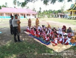 Polsek Rangsang Sosialisasikan Tertib Lalin dan Rambu-rambu pada Anak Usia Dini
