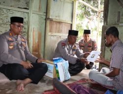 Kapolres Karimun Santuni Penderita Tumor