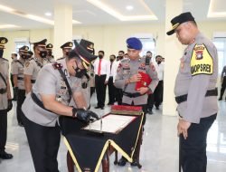 Kapolres Karimun Pimpin Upacara Sertijab Sejumlah Pejabat Polres Karimun