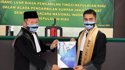 Disumpah Jadi Advokat, Gunandi bergabung ke Advokasi Hukum Partai Gerindra Kepri 