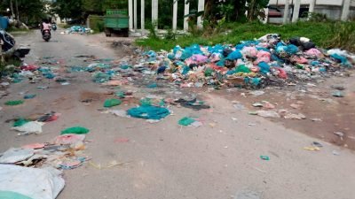 Sampah Menumpuk di Pinggir Jalan Saguba