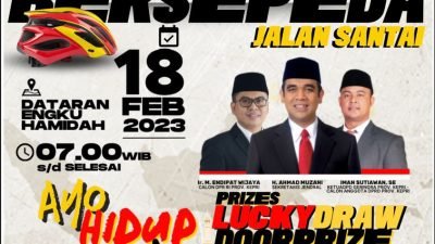 HUT Ke- 15 Gerindra Adakan Kegiatan Bersepeda dan Jalan Santai di Batam
