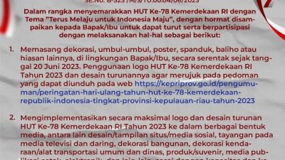 Semarakkan HUT ke-78 RI, Masyarakat Diimbau Pasang Bendera Merah Putih