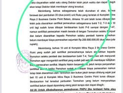 Eksepsi PT Mitra Raya Sektarindo Ditolak, Kuasa Hukum JPK Sebut Biaya Pemecahan Sertifikat Kewajiban Pemohon