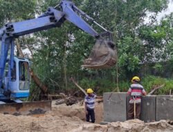 PT Timah Tbk Pasang Penahan Abrasi di Pantai Padang Kundur