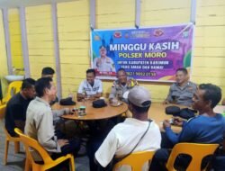 Minggu Kasih Kamtibmas, Polsek Moro Mendengarkan Keluh Kesah Masyarakat Nelayan