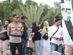 Berikan Rasa Aman, Kapolres Karimun Pimpin Pengamanan Aksi Solidaritas Palestina