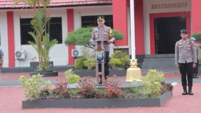 Kapolres Lingga Berikan Arahan Anggota Menjaga Etika Dan Prilaku Saat Bertugas