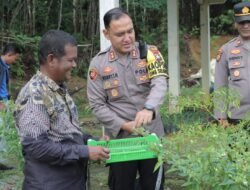 Camat Singkep Barat Panen Cabe Bersama Kapolres Lingga