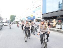 Kapolres Karimun Patroli Bersepeda Sambang Pasar Maimun