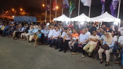 Ratusan Masyarakat Batam Antusias Nobar Debat Capres ke II di TKD Prabowo-Gibran Kepri