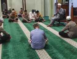 Usai Sertijab, Kapolres Kepulauan Meranti AKBP Kurnia Laksanakan Subuh Keliling Perdana