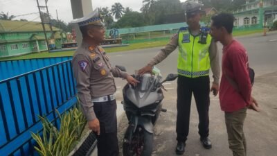 Satlantas Polres Lingga Kembali Amankan Pengendara Motor Berknalpot Brong