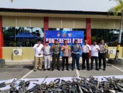 241 Knalpot Brong Dimusnahkan Oleh Satlantas Polres Karimun