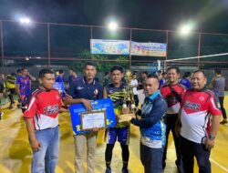 Bupati Lingga Tutup Turnamen Volly Polsek Daik Lingga Cup 2024, Kec. Selayar Rebut Juara 1